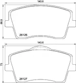355039001 - : Disc Brake Pad Set for Hella Pagid Image