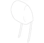 90797004009D88 - Body: Headrest for Mercedes-Benz: Sprinter 1500, Sprinter 2500, Sprinter 3500, Sprinter 3500XD, Sprinter 4500 Image