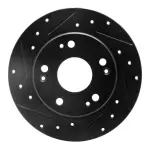 63359029L - : DFC Brake Rotor - Drilled and Slotted - Black for DYNAMIC FRICTION Image