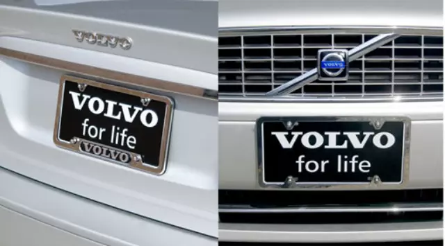 License Plate Frame, Chrome Plated - Volvo (8640121)
