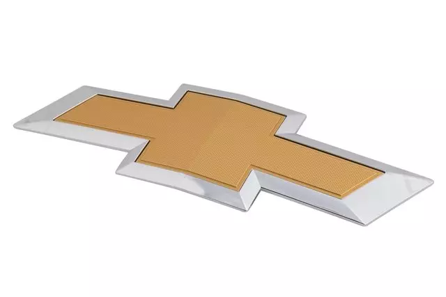 Front Grille Bowtie Emblem in Chrome with Gold - GM (22786809)