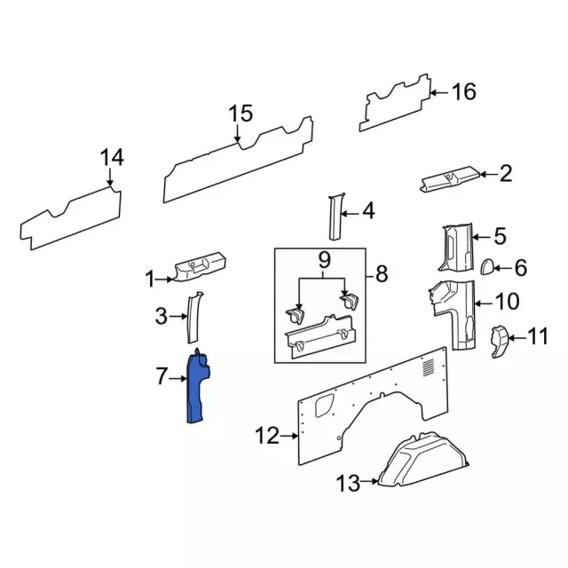 CK4Z6131004AB - Body: Window Molding for Ford: E-Transit, Transit-150, Transit-250, Transit-350, Transit-350 HD Image