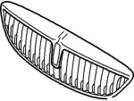 6W4Z8200BAB - Body: Grille for Lincoln: LS Image