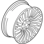 JL7Z1007C - : Wheel, Alloy for Lincoln: Navigator Image