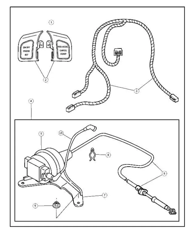 56010089AC - : Speed Control Switch, Left for Mopar Image
