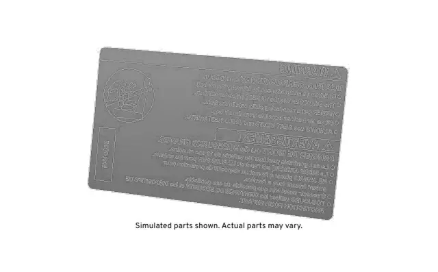 15006352 - : (Replaces 15006351) Label for Buick: Century, Regal, Rendezvous | Cadillac: DeVille, Escalade ESV, Escalade EXT, XLR | Chevrolet: Astro, Avalanche 1500, Avalanche 2500, Cavalier, Cobalt, Colorado, Corvette, Express 1500, Express 2500, Express 3500, Impala, Monte Carlo, S10, Silverado 1500, Silverado 1500 HD, Silverado 2500, Silverado 2500 HD, Silverado 3500, Suburban 1500, Suburban 2500, Trailblazer, Trailblazer EXT, Venture | GMC: Canyon, Envoy, Envoy XL, Envoy XUV, Safari, Savana 1500, Savana 2500, Savana 3500, Sierra 1500, Sierra 1500 HD, Sierra 2500, Sierra 2500 HD, Sierra 3500, Sonoma, Yukon XL 1500, Yukon XL 2500 | Oldsmobile: Aurora, Bravada, Intrigue, Silhouette | Pontiac: Aztek, Bonneville, G6, Grand Am, Grand Prix, Montana, Sunfire Image