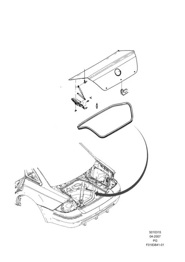 N621940S439 - Body: Hinge Nut for Ford Image