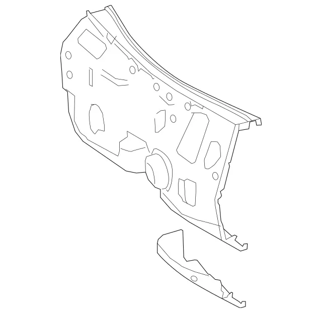 2226201008 - Cowl, Front Panel: Firewall for Mercedes-Benz: Maybach S550, Maybach S560, Maybach S600, Maybach S650, S450, S550, S550e, S560, S600, S63 AMG, S65 AMG Image image