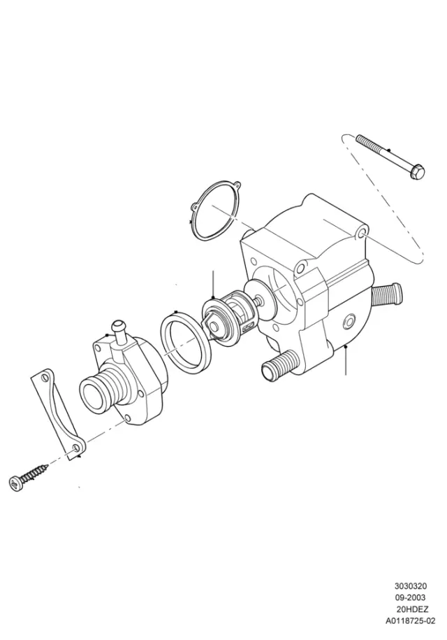 YS4Z8592BD - Cooling System: Thermostat Housing for Ford Image