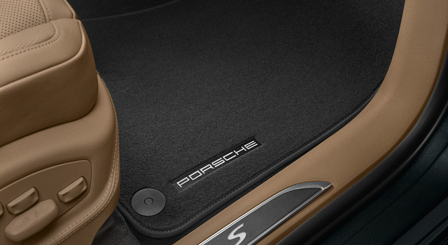 95B864435DOS5 - : Floor Mats With Nubuk Surround - Black for Porsche Image