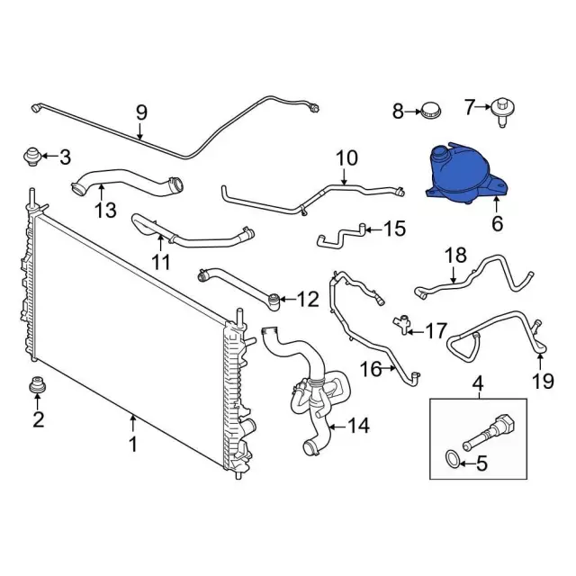 KK2Z8A080E - Electric Propulsion System: Expansion Tank for Ford Image