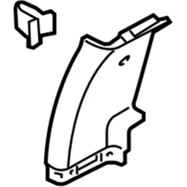BC3Z26278D12AB - Body: Upper Pillar Trim for Ford: F-250 Super Duty, F-350 Super Duty, F-450 Super Duty Image