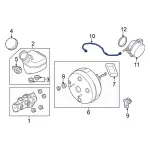 LK4Z2420A - Brakes: Booster Hose for Ford: E-Transit, Transit-150, Transit-250, Transit-350, Transit-350 HD Image