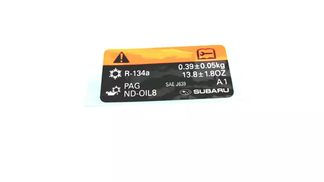 73772CA010 - : AC Label for Subaru: BRZ Image