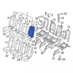 LK4Z6366601CP - Body: Seat Back Cover for Ford: Transit-150, Transit-250, Transit-350, Transit-350 HD Image