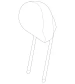 46397001809E38 - Body: Headrest for Mercedes-Benz Image