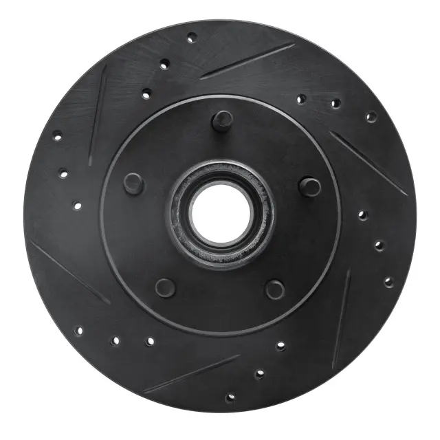 63347062L - Brakes &amp; Brake Parts: DFC Brake Rotor - Drilled and Slotted - Black for DYNAMIC FRICTION Image