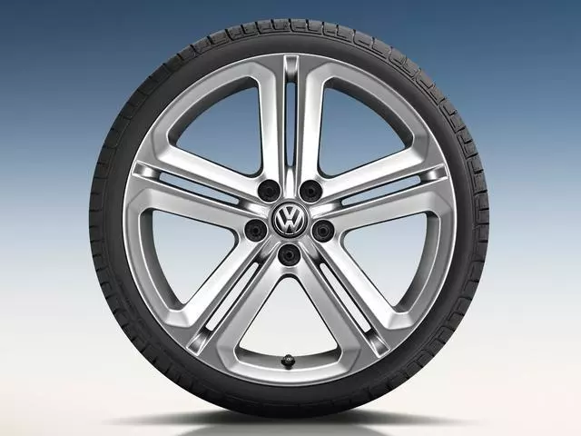 7P607149188Z - Wheels: 21 Inch Mallory Wheel - Sterling Silver for Volkswagen: Touareg Image