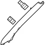 8L8Z7803598AB - Body: Windshield Pillar Trim for FORD Image