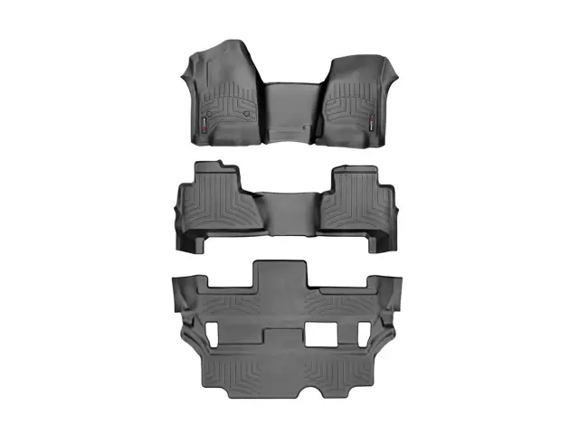 4454314460725 - Accessories: Front &amp; Rear &amp; Rear Black FloorLiner™ DigitalFit® for WeatherTech Image