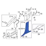 JL1Z7824347AG - Body: Upper Center Pillar Trim for Ford: Expedition Image