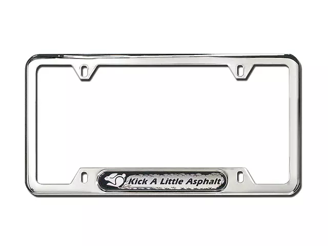 ZVW355027 - Exterior: License Plate Frame Kick A Little Asphalt for Volkswagen Image