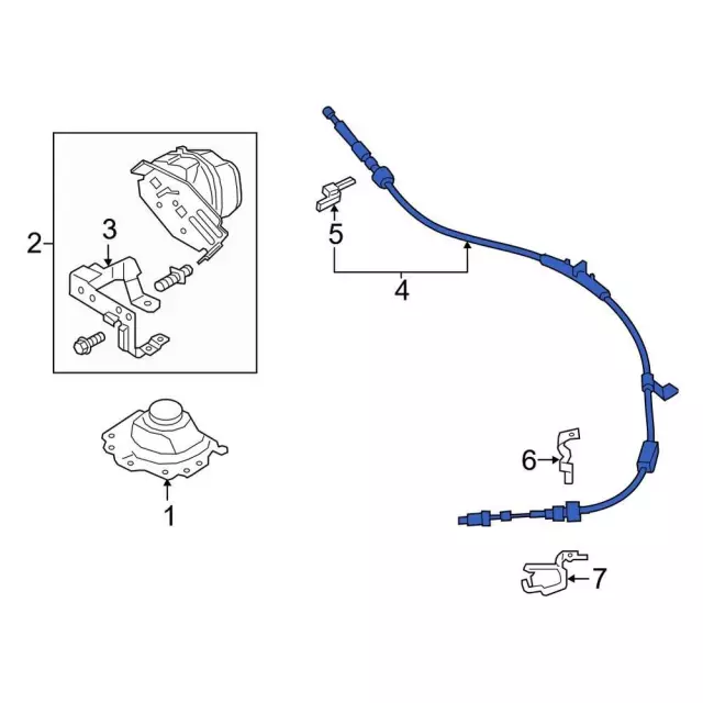 DP5Z7E395H - Automatic Transmission: Shift Control Cable for Ford: Fusion | Lincoln: MKZ Image