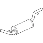 5S4Z5230BA - Exhaust: Muffler for Ford: Focus Image