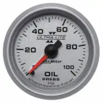 4921 - : GAUGE, OIL PRESSURE, 2 1/16", 100PSI, MECHANICAL, ULTRA-LITE II for AutoMeter Image