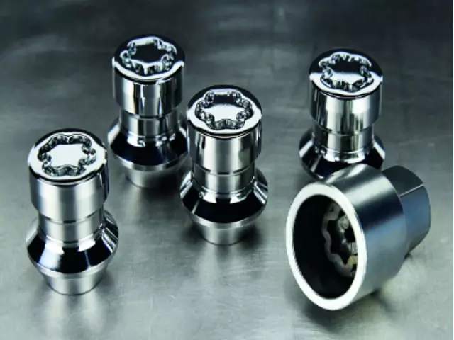 Alloy Wheels Locks, Chrome Finish (Set Of 4) - Mazda (C9N3-V9-740A)