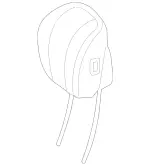 22297019009E43 - Body: Headrest for Mercedes-Benz Image