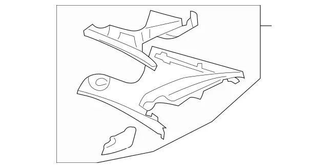 20969005258J62 - Body: Quarter Pillar Trim for Mercedes-Benz Image