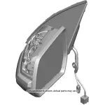 84952600 - : Black Driver Side Door Mirror without Cover for GM Image