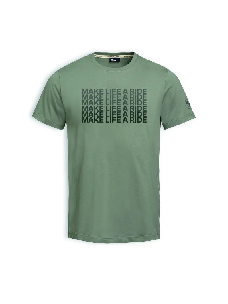 MENSTSHIRTMAKELIFEARIDEKHAKI2025 - : Mens Make Life a Ride T-Shirt - Khaki for BMW-Motorrad Image