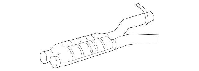2124913701 - Exhaust System: Center Muffler for Mercedes-Benz: CLS550, E550 Image image