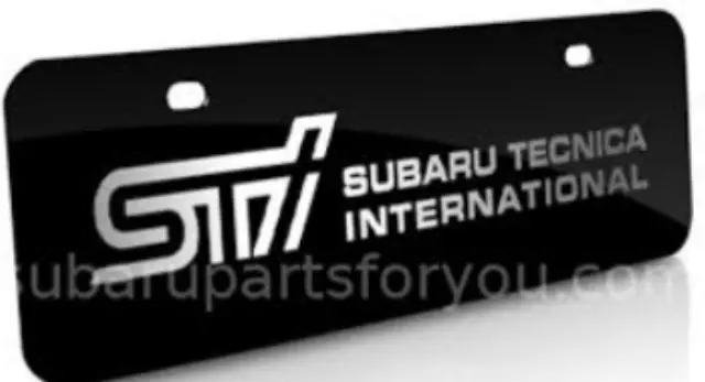 SOA342L133 - Exterior: Euro-Style Marque Plate, Matte Black for Subaru: BRZ, Crosstrek, Forester, Impreza, Legacy, Outback, WRX Image