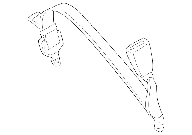 2038607385 - Rear Seat Bench: Seat Belt for Mercedes-Benz: C230, C240, C280, C32 AMG, C320, C350, C55 AMG Image image