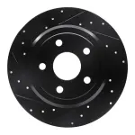 63342004L - : DFC Brake Rotor - Drilled and Slotted - Black for DYNAMIC FRICTION Image