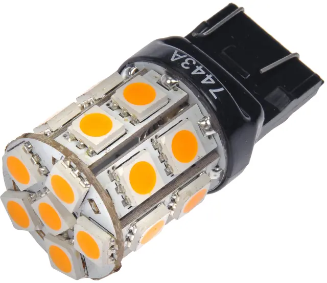 7443ASMD - Electrical, Lighting and Body: 7443 Amber 5050SMD 20LED Bulb for Dorman Image
