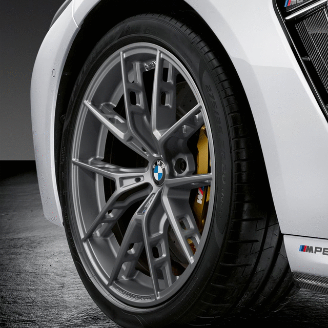 BMW OEM 863M M PERFORMANCE SUMMER WHEEL AND TIRE SET IN FERRIC GREY MATTE 20" - BMW (36-11-0-077-826)