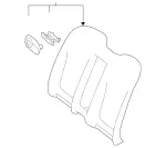 21792015009H07 - Body: Seat Back Cover for Mercedes-Benz Image