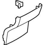 DA8Z74045E24AB - Body: Rear Trim for Ford: Flex Image