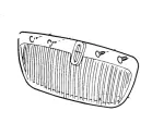 F85Z8200BA - Body: Grille for Ford Image