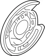 44020AL510 - : Backing Plate for INFINITI: G35 Image
