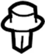 155308231 - Body: Grille Clip for INFINITI: FX35, FX45, Q45 Image