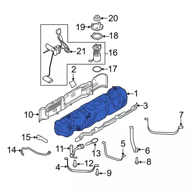 LK4Z9002AG - : Fuel Tank for Ford: Transit-150, Transit-250, Transit-350, Transit-350 HD Image