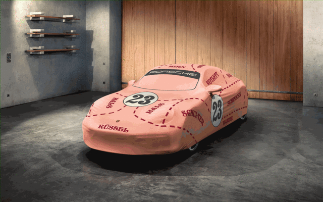 99204401217 - Exterior: Indoor Car Cover Pink Pig Design for Porsche: 911 Image