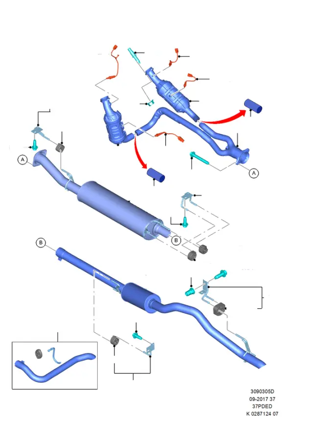 GK4Z9G444B - Emission Control: Oxygen Sensor for Ford Image