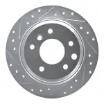 63120007L - : DFC Brake Rotor - Drilled and Slotted - Silver for DYNAMIC FRICTION Image