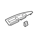 HS7Z14527BA - Body: Switch Bezel for Ford: Fusion, Police Responder Hybrid, SSV Plug-In Hybrid Image